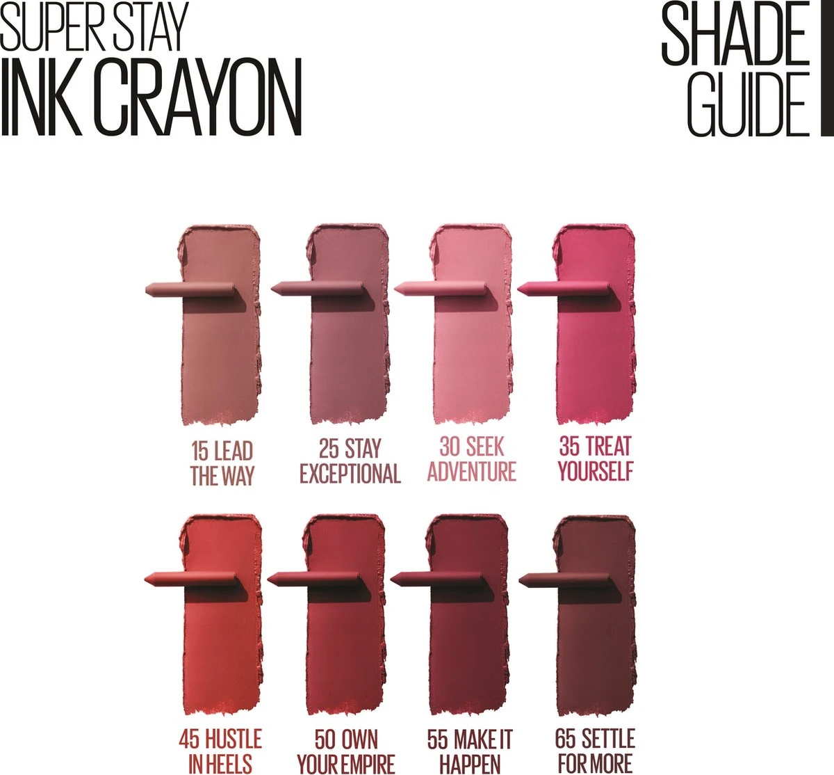 Maybelline SuperStay Ink Crayon Matte Lippenstift - 35 Treat Yourself - Roze -14 Gr - Afbeelding 3