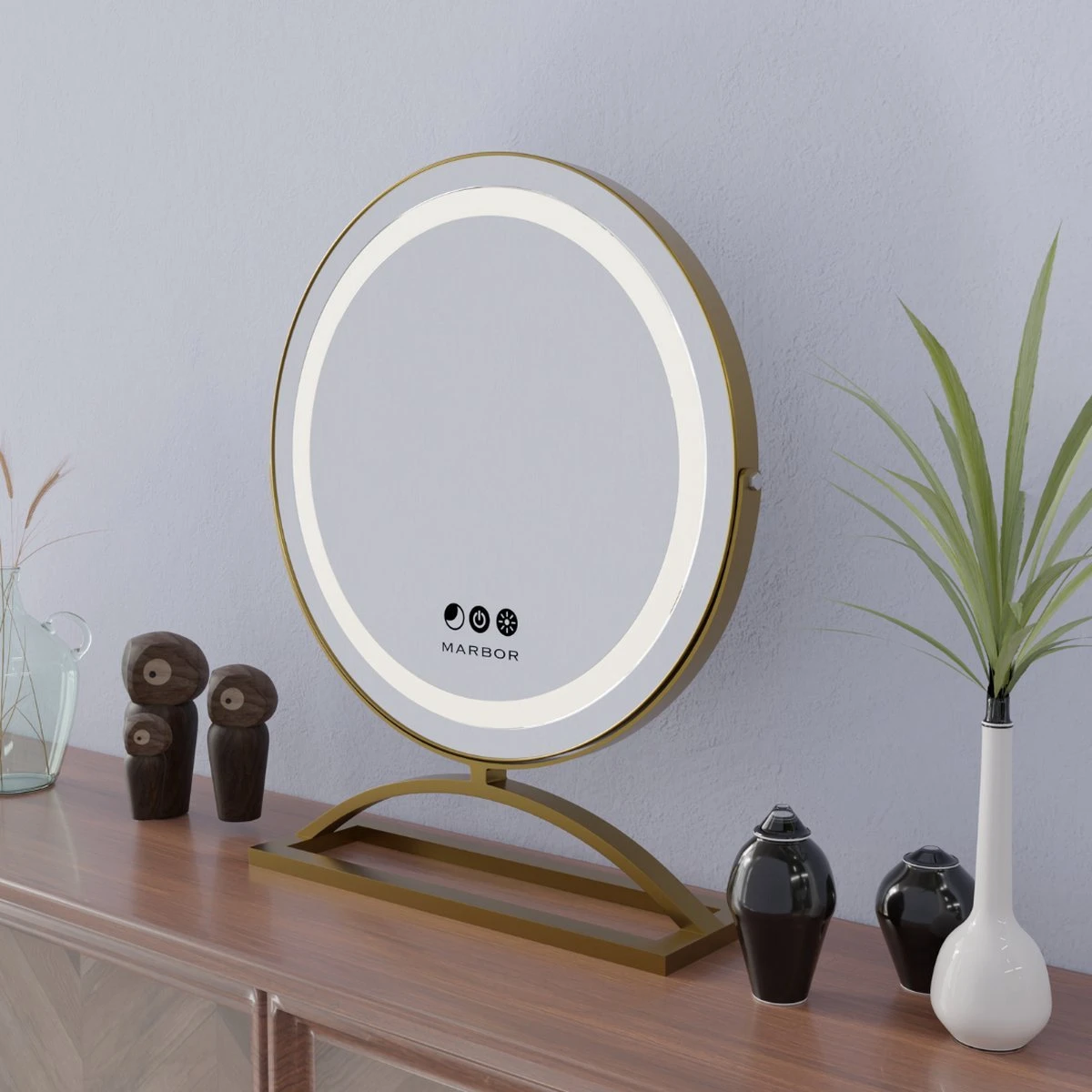 Marbor Make Up Spiegel Met LED Verlichting - Goud - Hollywood Mirror - Afbeelding 5