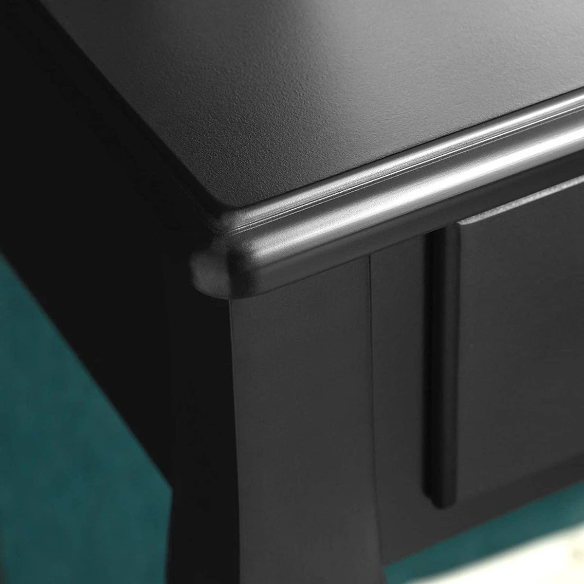 Merkloos Kaptafel, Kaptafel Met Grote Spiegel Zonder Frame, Toilettafel, Kaptafel, Voor Make-up, Gewatteerde Kruk, 5 Laden, Verplaatsbare Opbergdoos, Zwart RDT25BK - Afbeelding 5